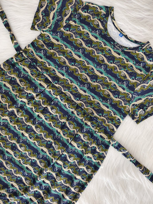 DINOUSAUR PRINT | NORMAL -thick cotton