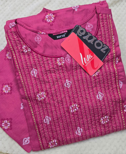 BABY PINK FLORAL | KURTI