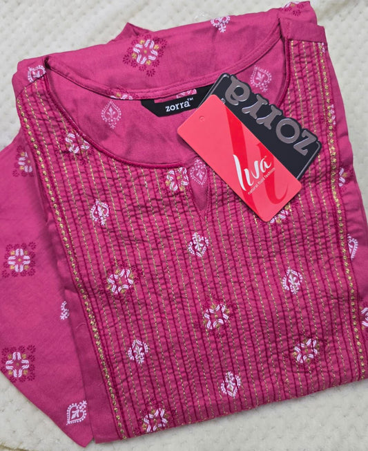 BABY PINK FLORAL | KURTI