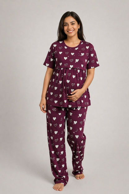 SCRIBBLE MAROON VALENTINE | PEPLUM