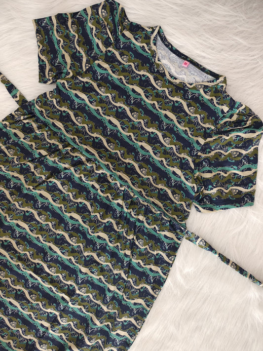 DINOSAUR PRINT | PUFF - thick cotton