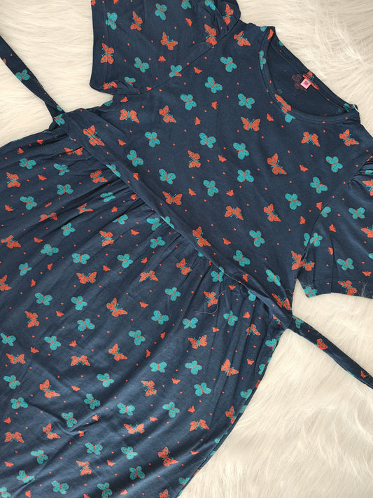 HOT NAVY BUTTERFLY | PUFF - soft cotton