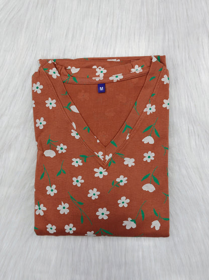 PEACH WHITE FLORAL | CASUAL