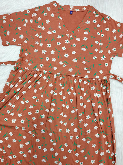 PEACH WHITE FLORAL | CASUAL