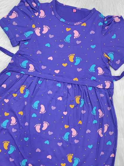 VIOLET FOOT PRINT | PUFF