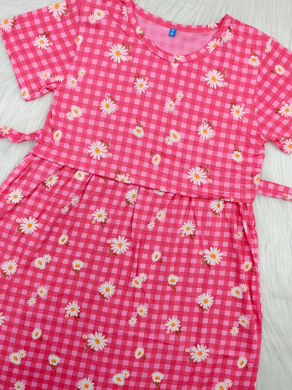 PINK DAISY CHECKS | NORMAL