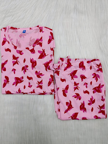 PINK DANCING LEAF | PEPLUM