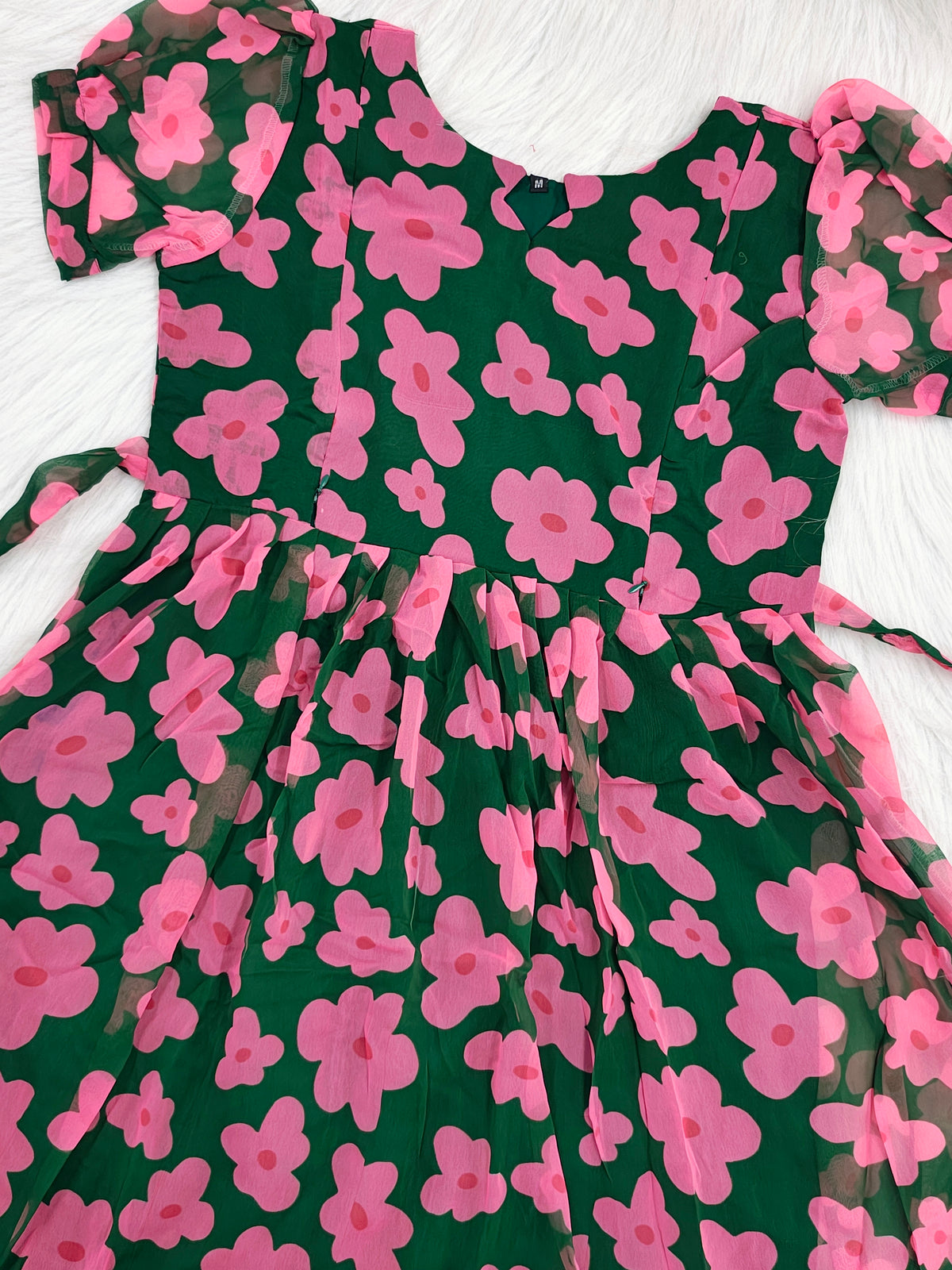 GEORGETTE PINK BLOSSOM | ZIPPER