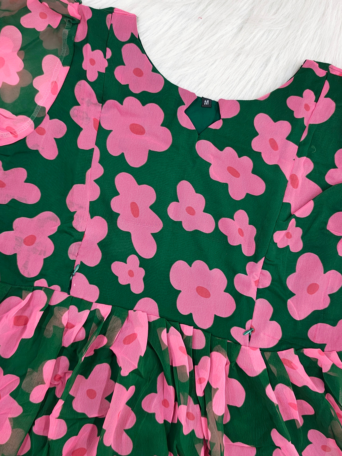 GEORGETTE PINK BLOSSOM | ZIPPER