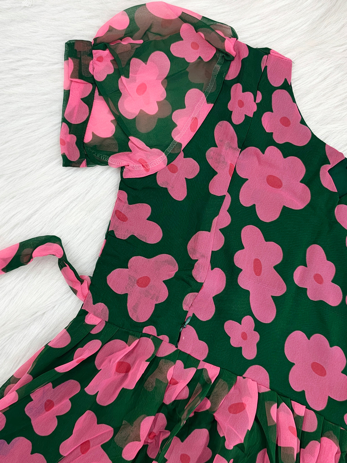 GEORGETTE PINK BLOSSOM | ZIPPER