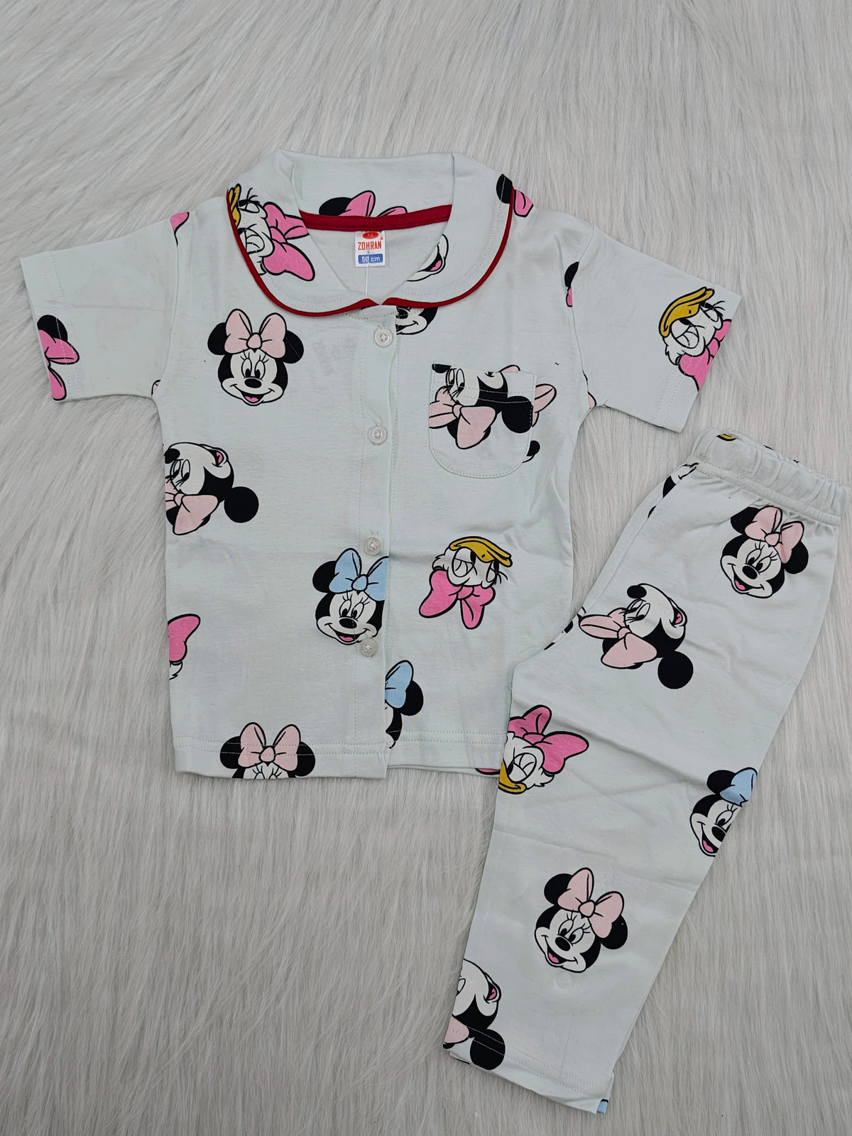 MICKEY PINK BOW | KID BUTTON CO-ORD