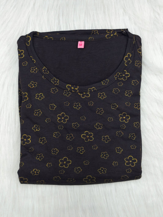 BROWN GLITTERY DAISY | PUFF