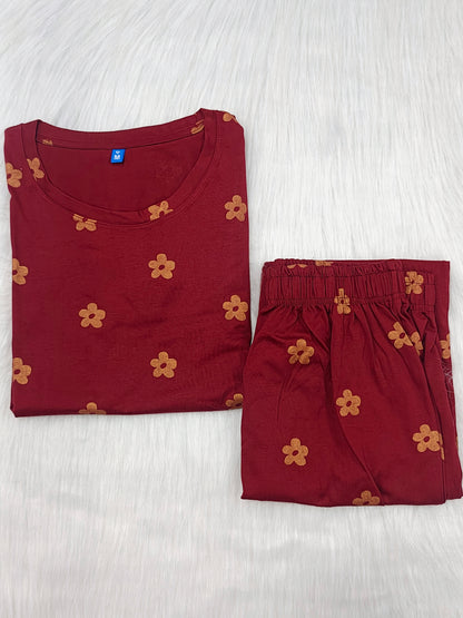 RED GLITTERY DAISY | CO-ORD