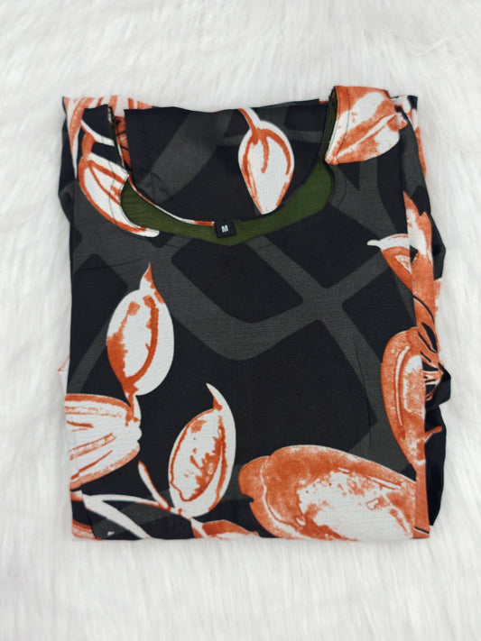 BLACK  FLORAL | MAXI