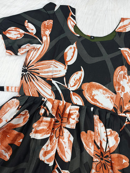BLACK  FLORAL | MAXI