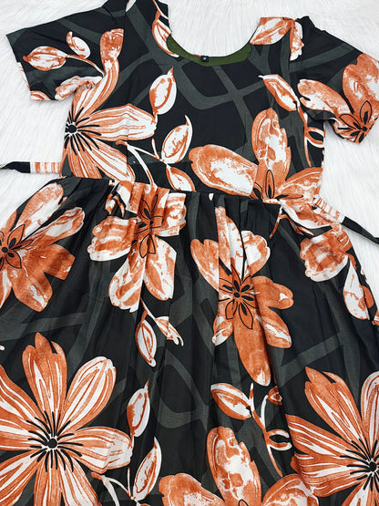 BLACK  FLORAL | MAXI
