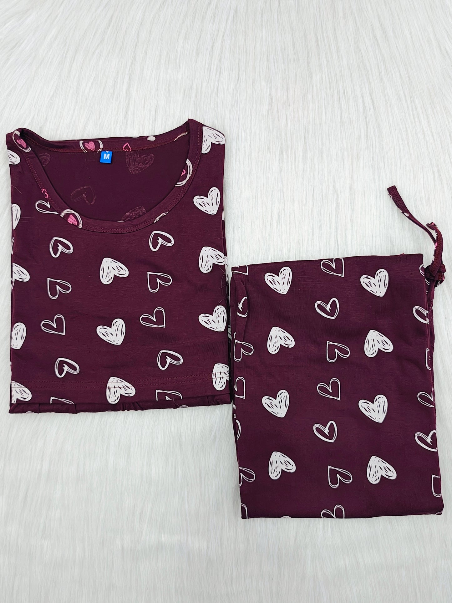 SCRIBBLE MAROON VALENTINE | PEPLUM