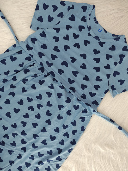 MAYA NAVY HEART | NORMAL - thick cotton