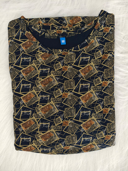 LYCRA NAVY  SANDAL BOX | NORMAL - lycra cotton