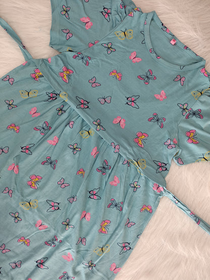 SKY BLUE BUTTERFLY | PUFF - thick cotton