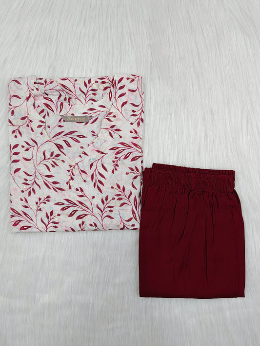 MAROON LEAF | 2 PIECE