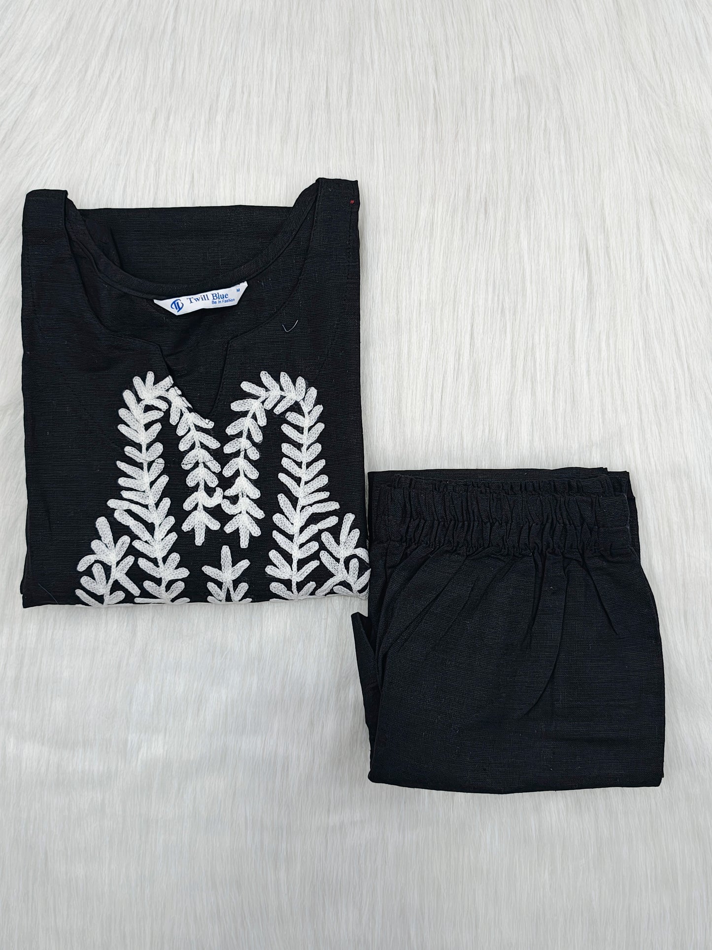 EMBROIDERY BLACK | 2 PIECE