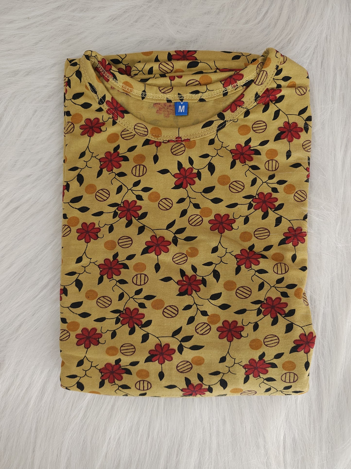 FLORAL MUSTARD | NORMAL- thick cotton