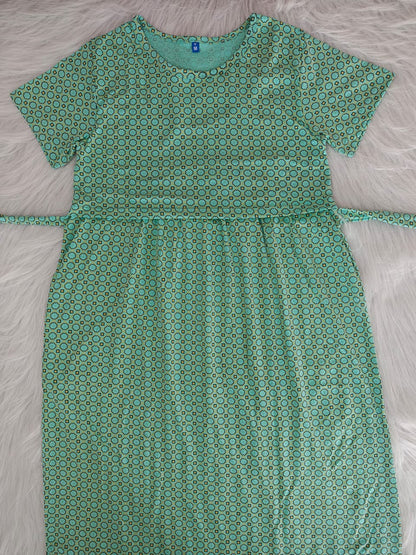 SEA-GREEN HEXA PRINT | NORMAL