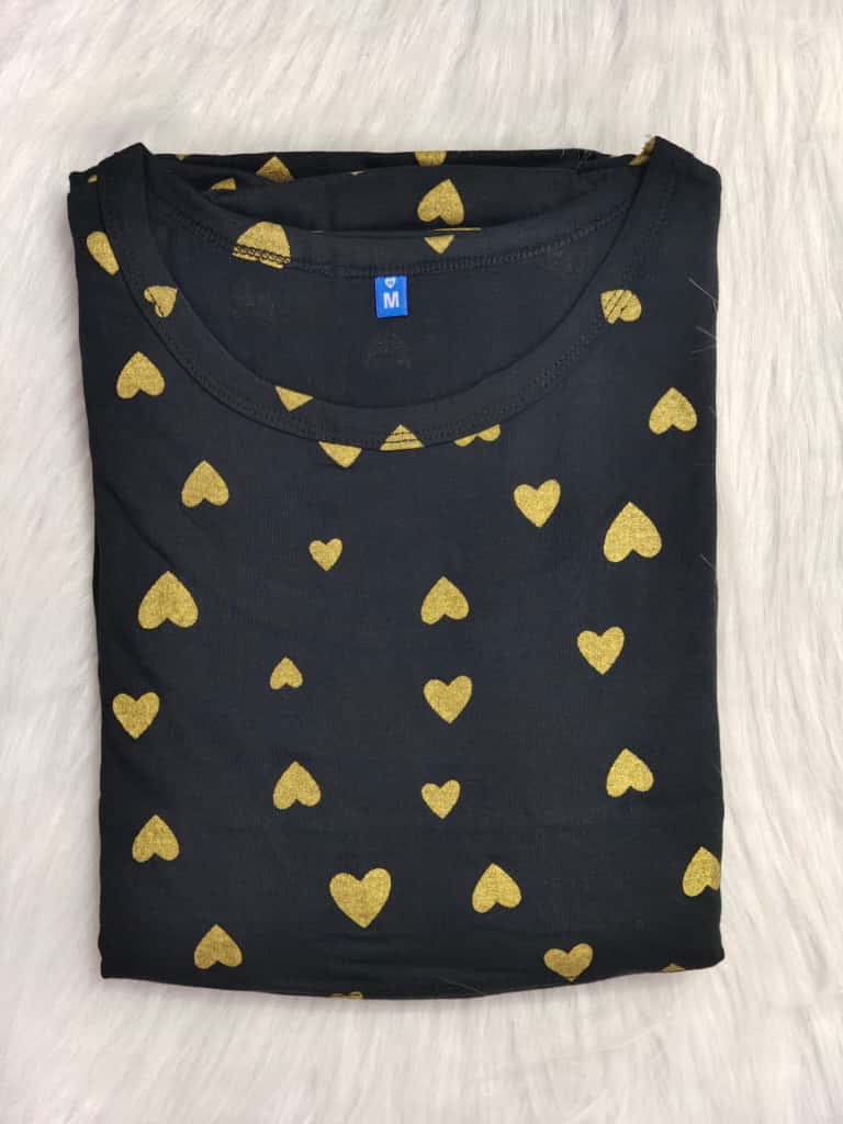 BLACK GLITTERY HEART | NORMAL