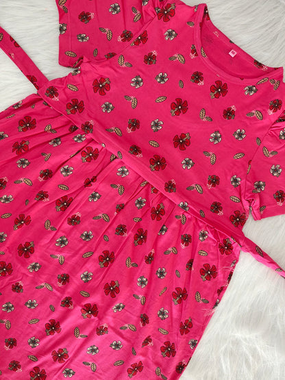 BRIGHT PINK FLORAL | PUFF