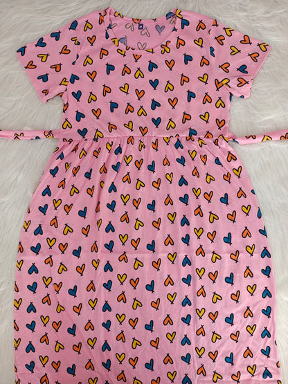 PINK OUTLINE HEART | CASUAL