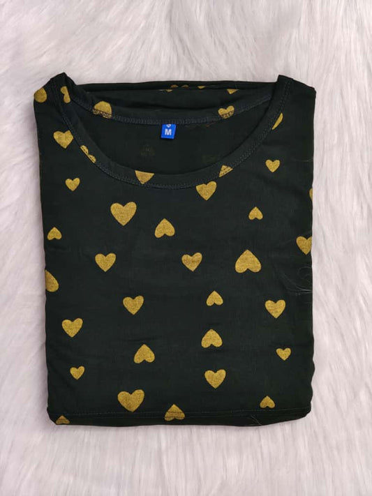 DEEP GREEN GLITTERY HEART | NORMAL