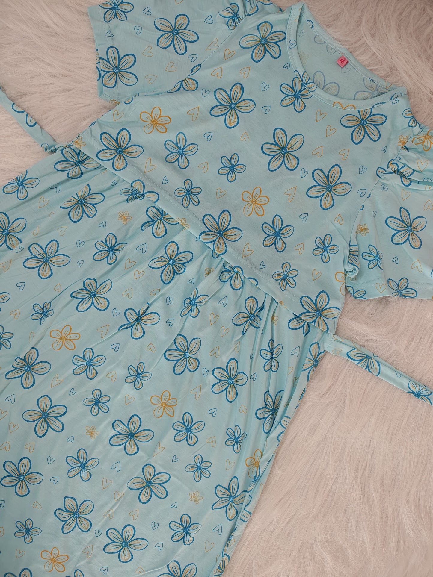 SKY BLUE DAISY HEART | PUFF