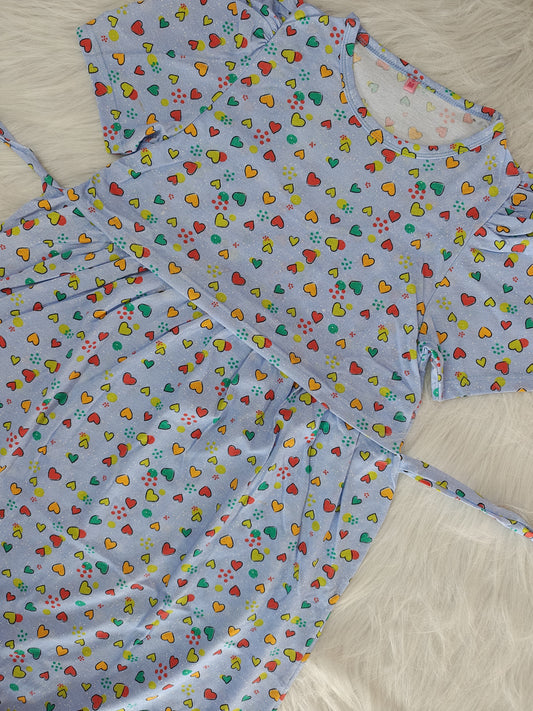 BLUE MULTI HEART | PUFF