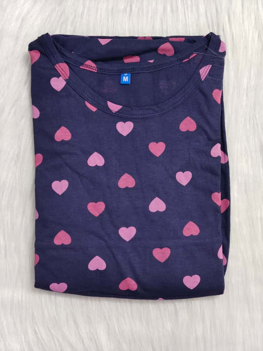 NAVY PINK HEART | NORMAL