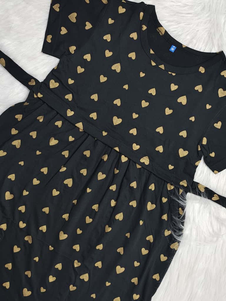 BLACK GLITTERY HEART | NORMAL