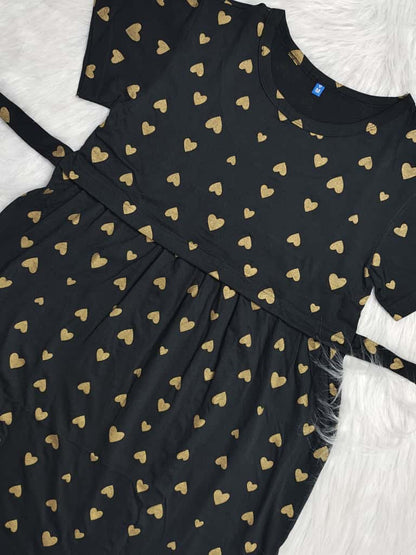 BLACK GLITTERY HEART | NORMAL