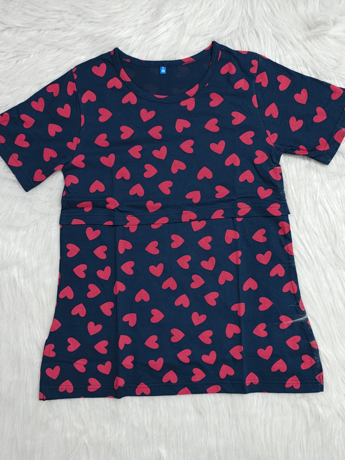 NAVY RED HEART | FEEDING TEES