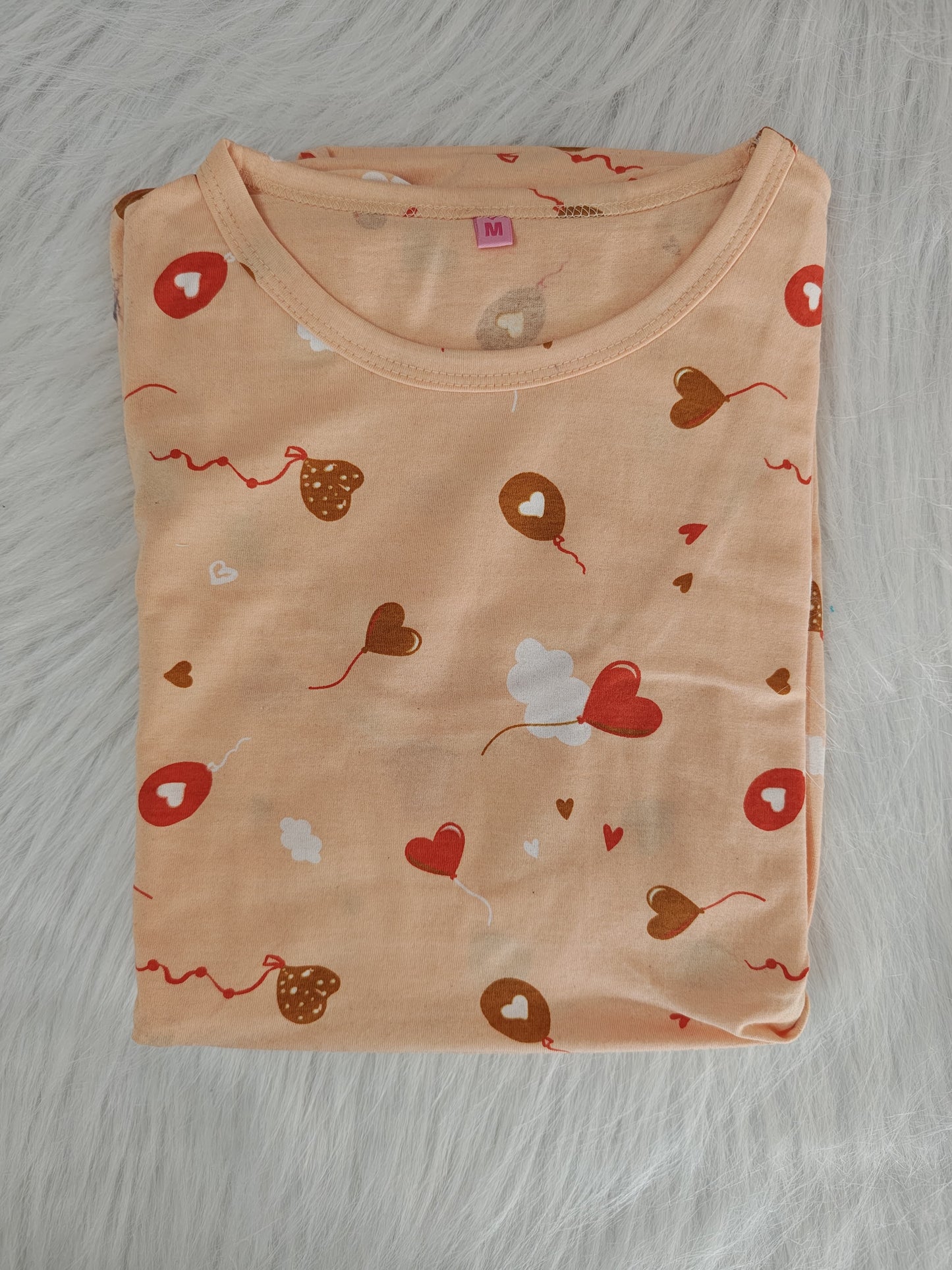 PEACH BALLOON HEART | PUFF