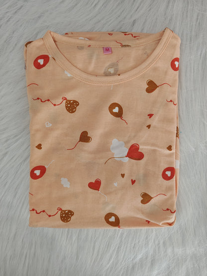 PEACH BALLOON HEART | PUFF