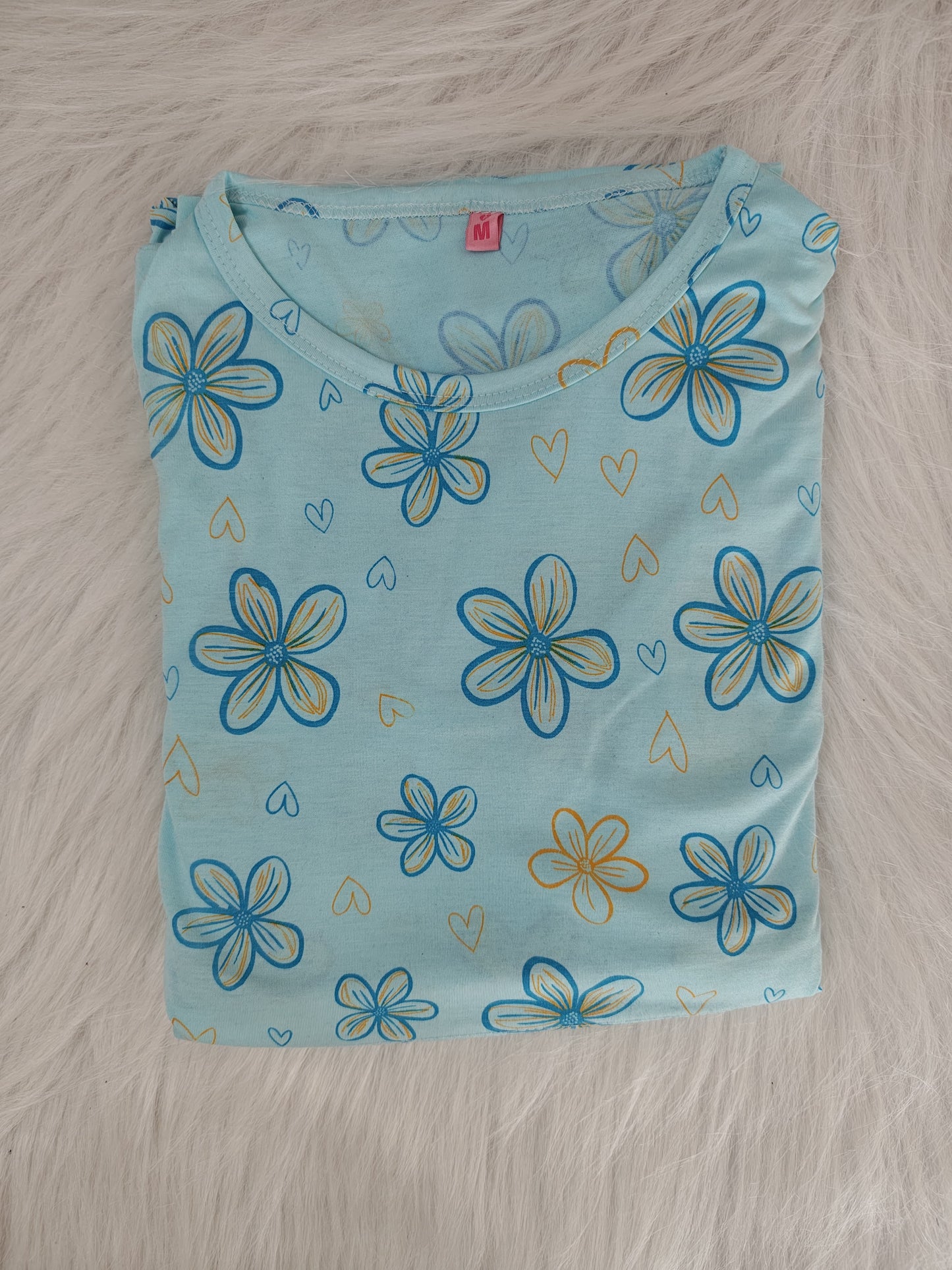 SKY BLUE DAISY HEART | PUFF