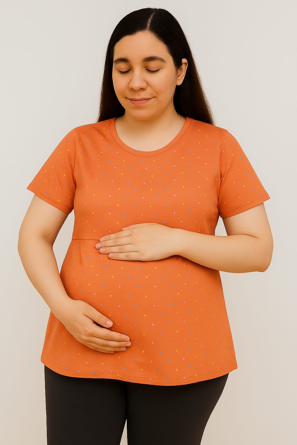 PEACH COLOUR HEART | FEEDING TEES