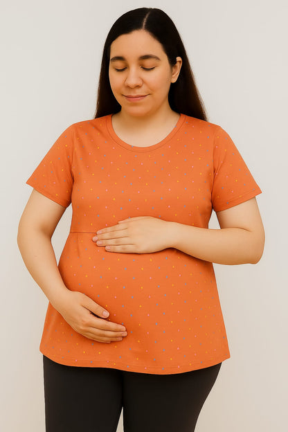 PEACH COLOUR HEART | FEEDING TEES