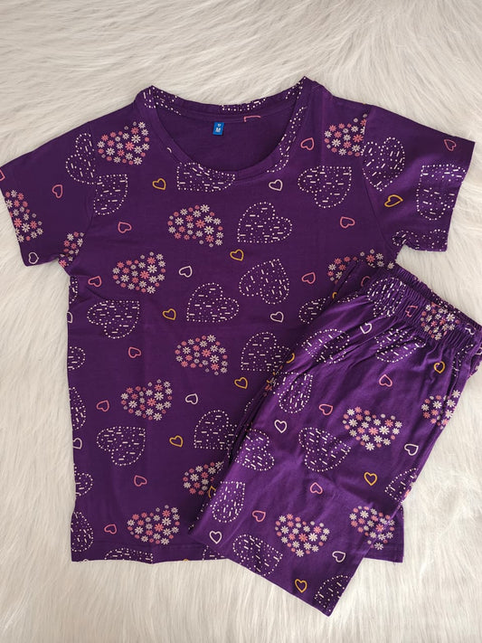 PURPLE FLORAL HEART | CO-ORD