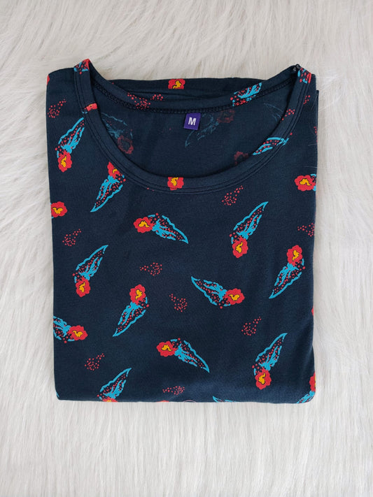 TURQUOISE BLUE FLORAL | CASUAL