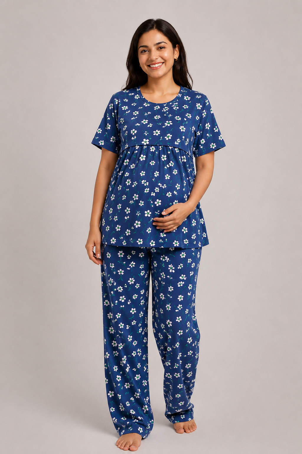 SLATE BLUE DAISY | PEPLUM