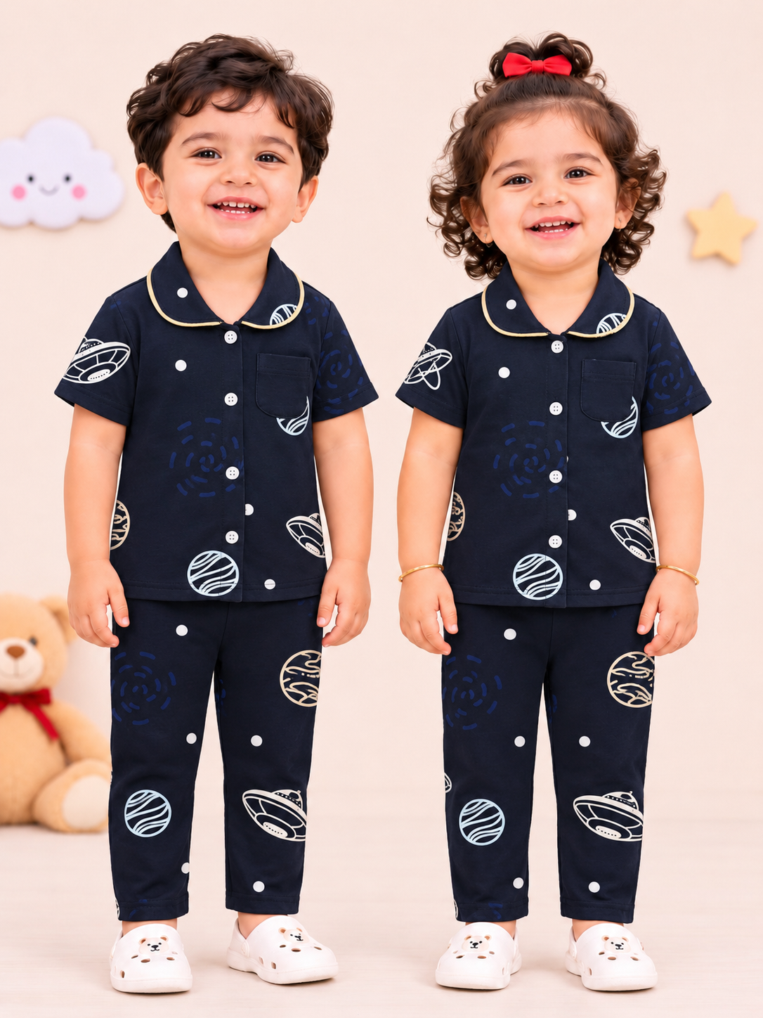 MIDNIGHT SPACE | KID BUTTON CO-ORD