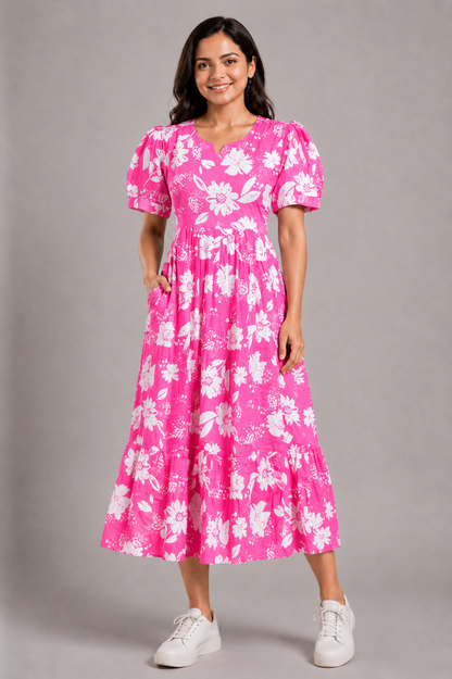 BUBBLEGUM FLORAL | MAXI