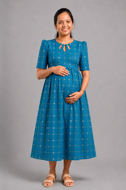 TEAL CHECKS | ZIPPER