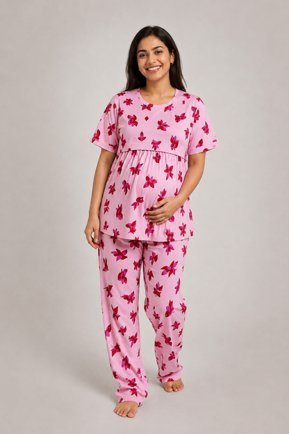PINK DANCING LEAF | PEPLUM